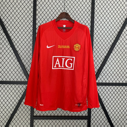 Manchester United 2007-2008 Home Kit Long Sleeve