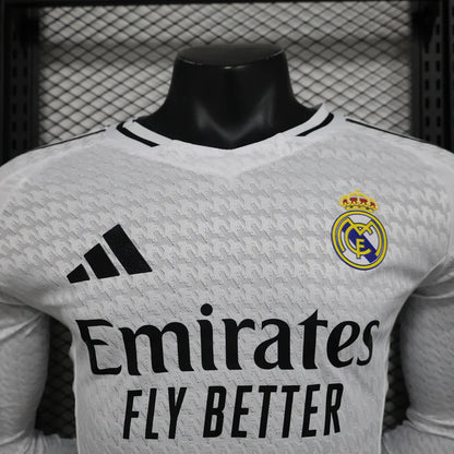 Real Madrid 24-25 Home Kit Long Sleeve