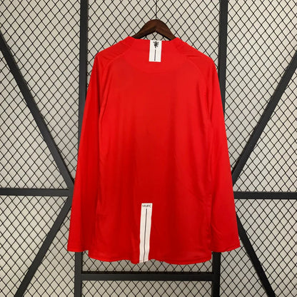 Manchester United 2007-2008 Home Kit Long Sleeve