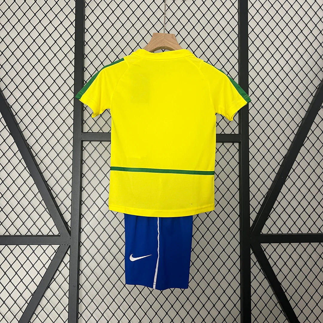 Brazil 2002 Home Jersey Kids Size