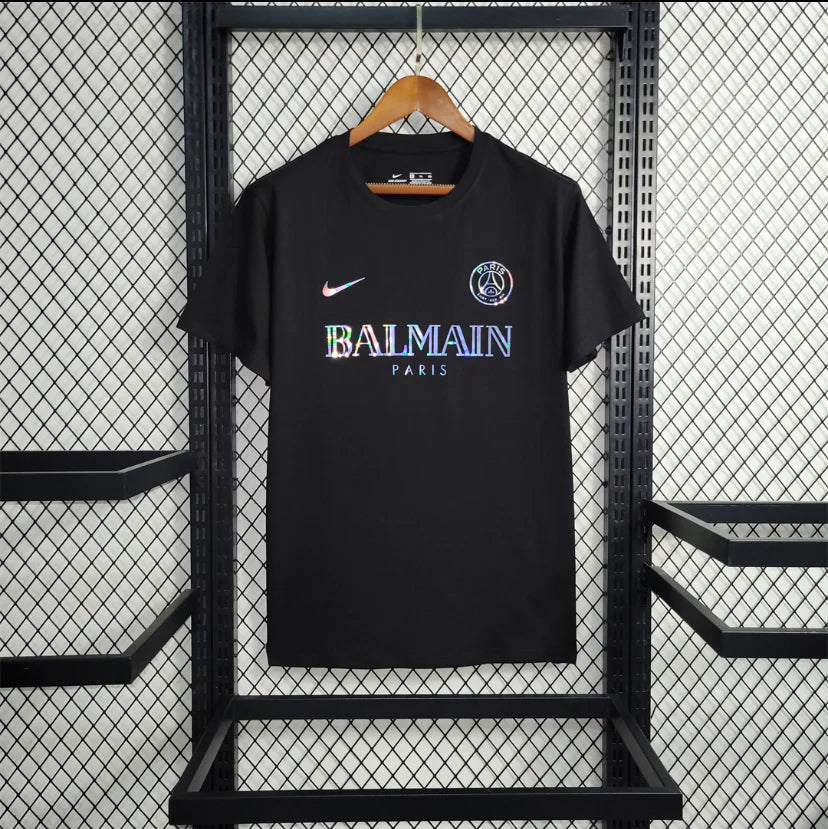 PSG Paris Saint-Germain Paris Saint-Germain "Balmain" Black Limited Jersey