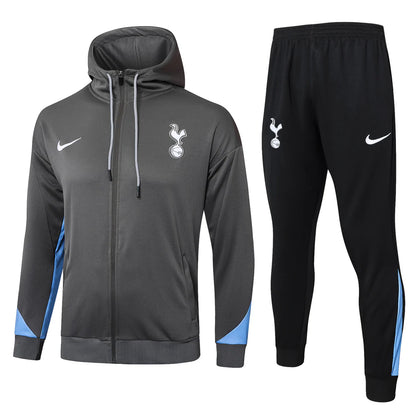 Tottenham 2024 Gray and Black Tracksuit