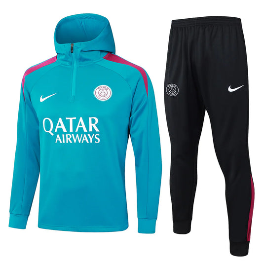 PSG Paris Saint Germain 2024 Turqoise and Black Tracksuit