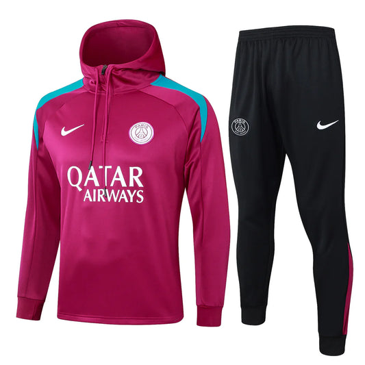 PSG Paris Saint Germain 2024 Pink and Black Tracksuit