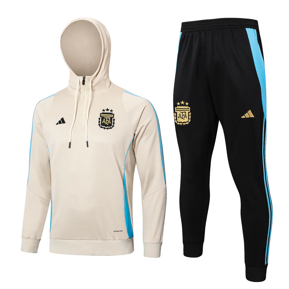 Argentina 2024 Black and Beige Tracksuit