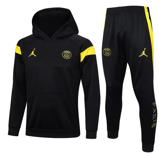 PSG Paris Saint Germain Black and Yellow Tracksuit