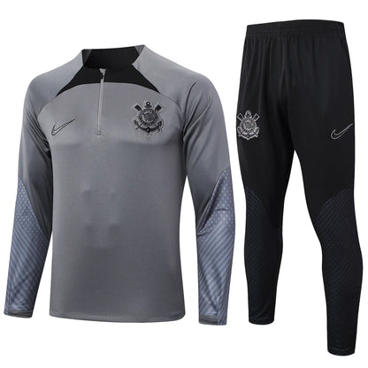 Corinthians Black and Grey Tracksuit