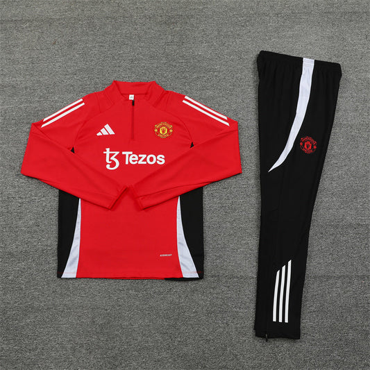 Manchester United Black and Red Tracksuit II