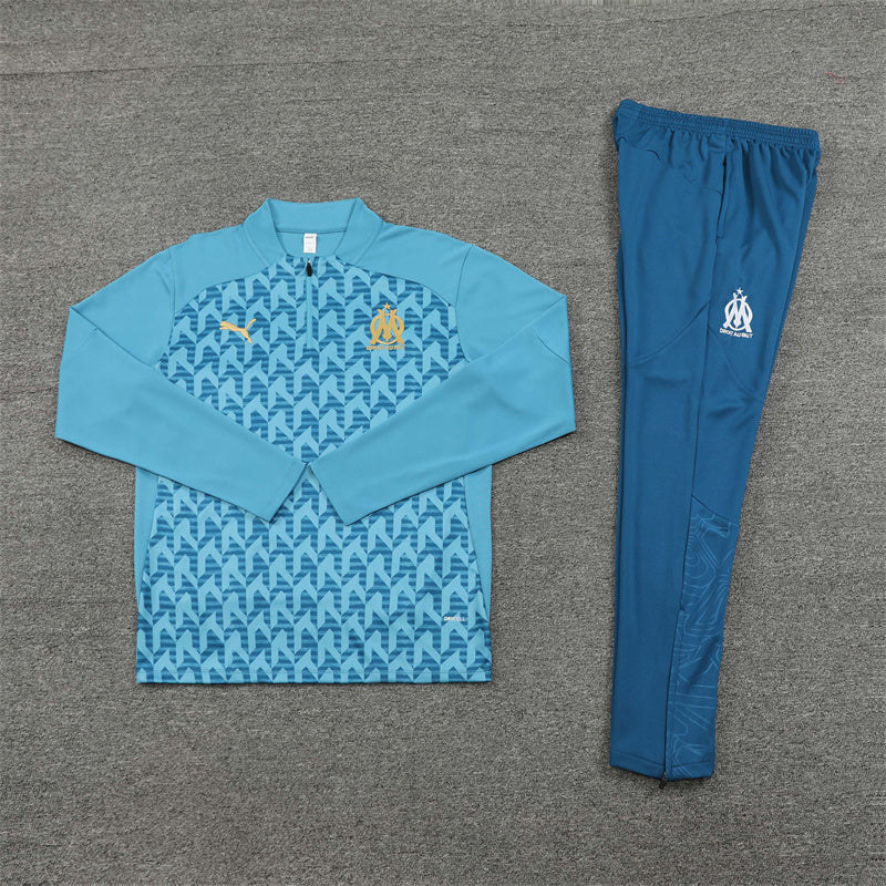 Olympique de Marseille Blue and Light Blue Tracksuit