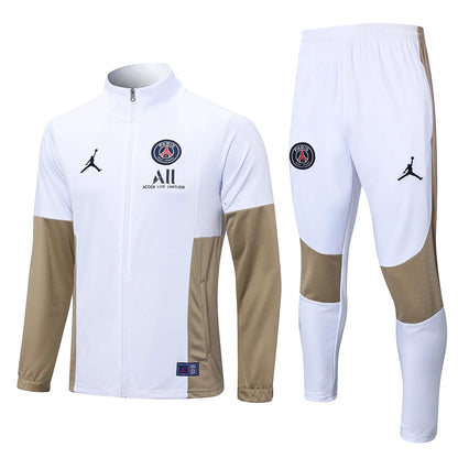 PSG Paris Saint Germain White and Beige Tracksuit