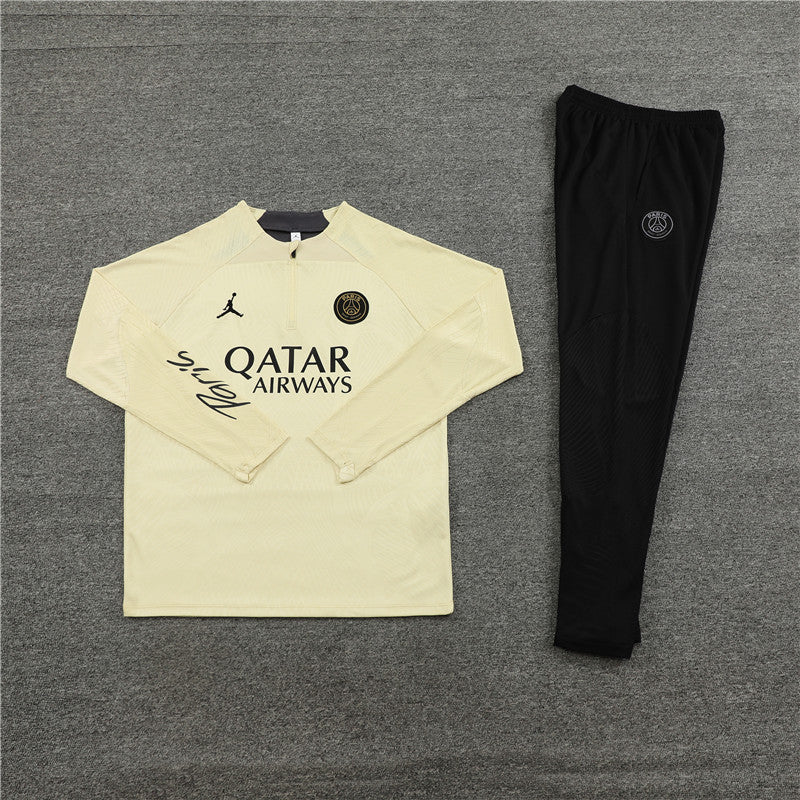 PSG Paris Saint Germain Black and Beige Tracksuit