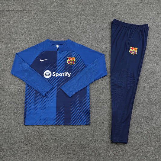 FC Barcelona Dark Blue and Blue Tracksuit