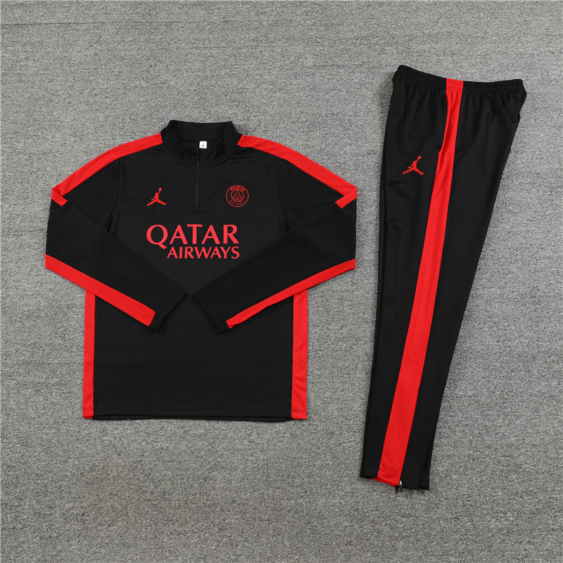 PSG Paris Saint Germain Black and Red Tracksuit