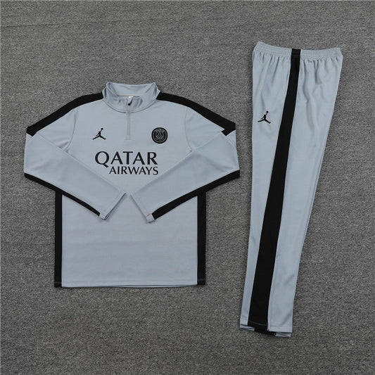 PSG Paris Saint Germain Grey and Black Tracksuit