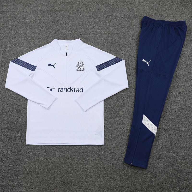 Olympique de Marseille Blue and White Tracksuit