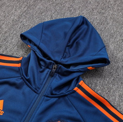 Manchester United Black and Dark Blue Tracksuit