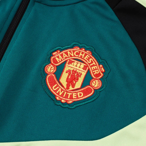 Manchester United Black and Dark Green Tracksuit