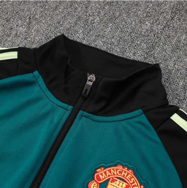 Manchester United Black and Dark Green Tracksuit