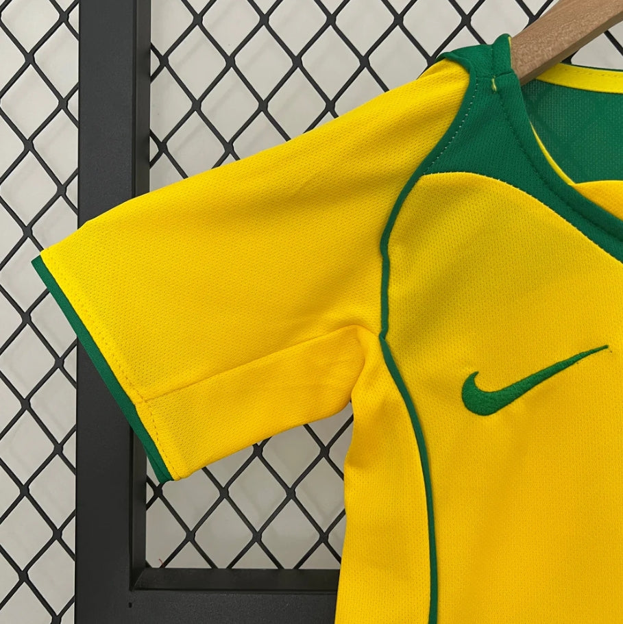 Brazil 2002 Home Jersey Kids Size