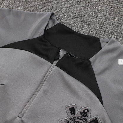 Corinthians Black and Grey Tracksuit