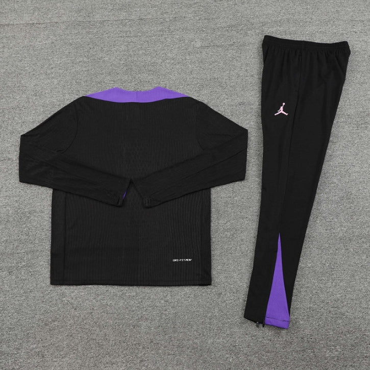 PSG Paris Saint Germain Black and Purple Tracksuit