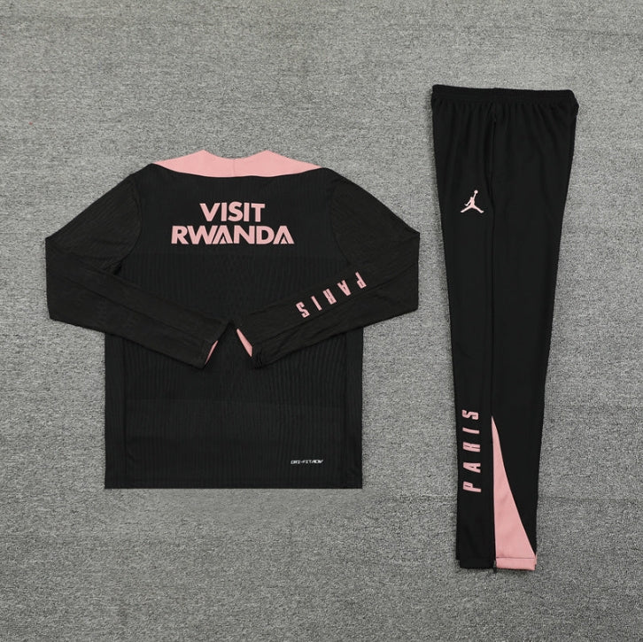 PSG Paris Saint Germain Black and Pink Tracksuit