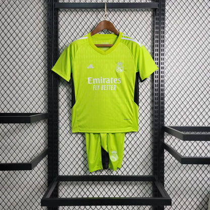 Real Madrid 23/24 Goalkeeper Green Jersey Kids Size