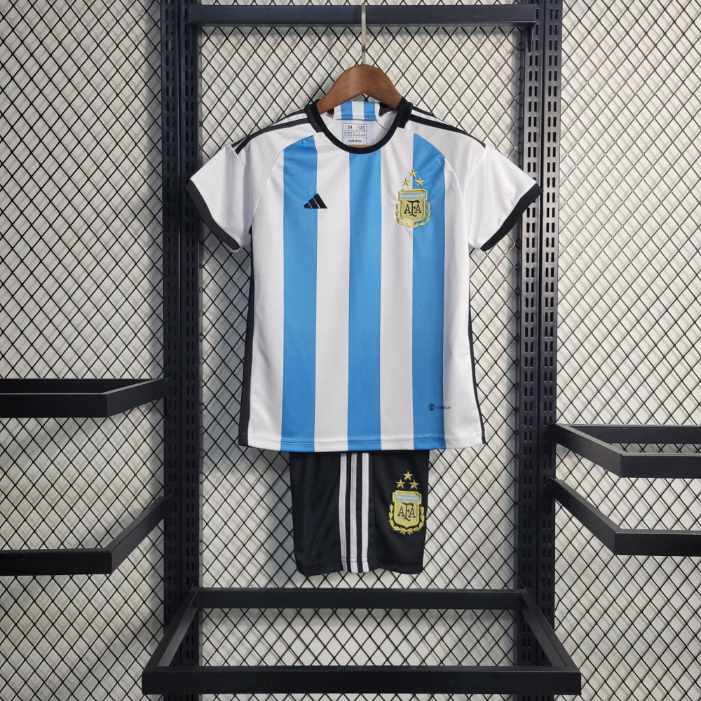 Argentina 2022 World Cup Home Jersey Kids Size